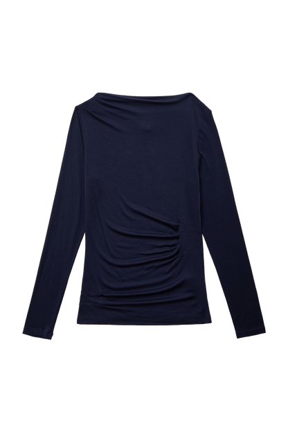NARAE LONG SLEEVE TOP IN NAVY