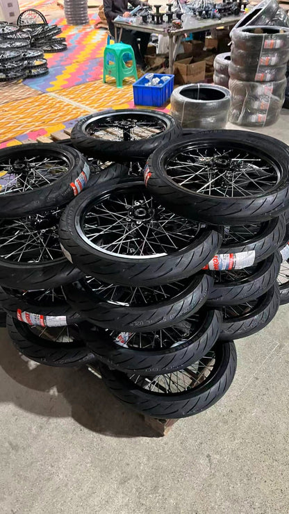 Customizable Supermoto Wheel Set For Surron LBX/Ultra Bee, E Ride Pro/Talaria XXX, MX3, MX4, MX5