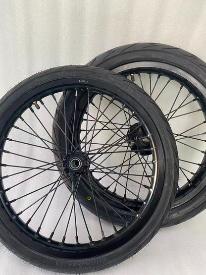 Customizable Supermoto Wheel Set For Surron LBX/Ultra Bee, E Ride Pro/Talaria XXX, MX3, MX4, MX5