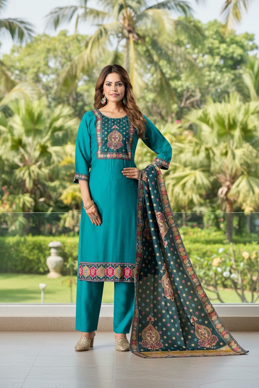 Linen cotton salwar suit