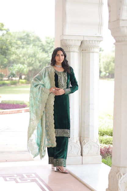 Velvet salwar suit