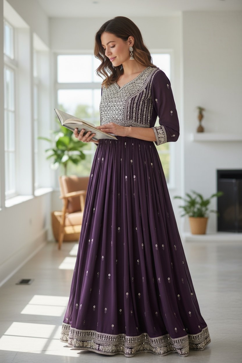 Party wear long dress : Long kurti set