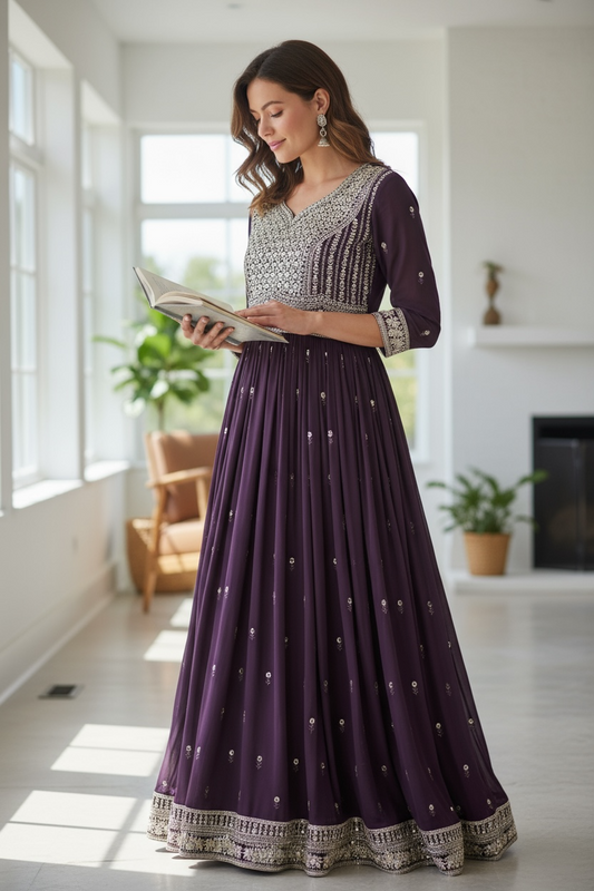 Party wear long dress : Long kurti set