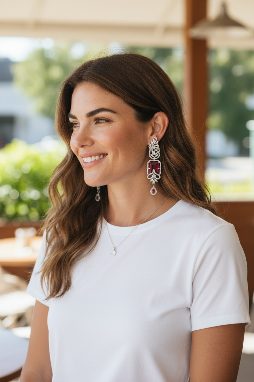 Statement earrings: AD earrings