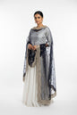 Navy blue party wear dupatta