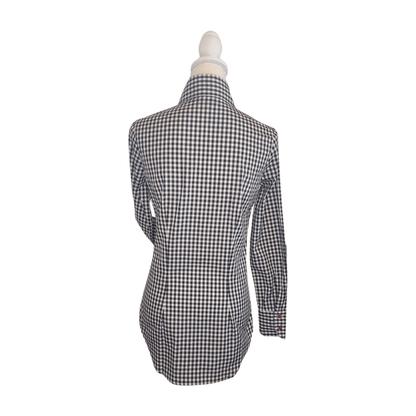 Black & Cream Gingham Women's Western Shirt | Core Collection