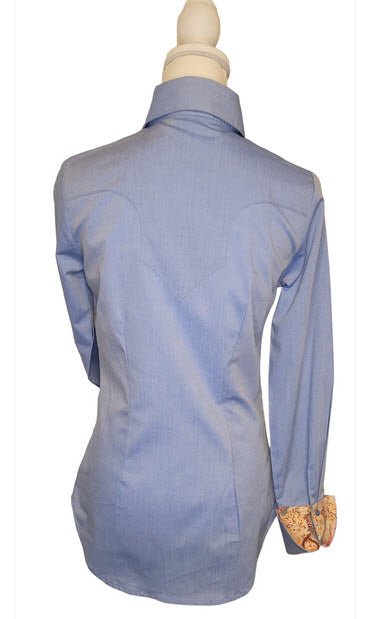 Blue Chambray Women's Western Shirt | OG Collection