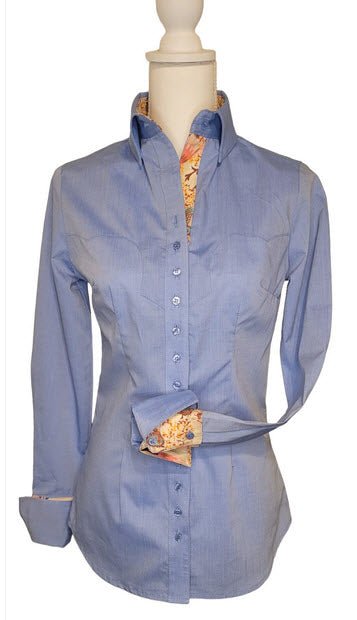 Blue Chambray Women's Western Shirt | OG Collection