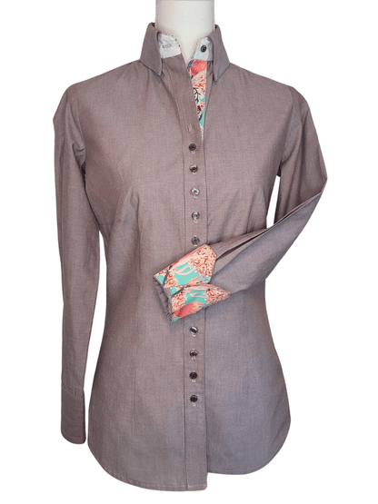 Brown Chambray Women's Western Shirt | Core Collection