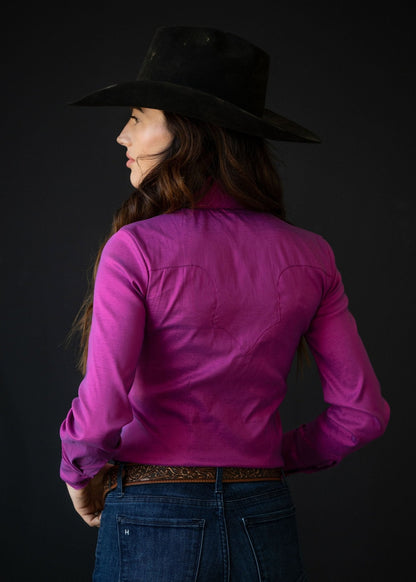 Stretch Taffeta-Beauty Purple Women's Show Shirt