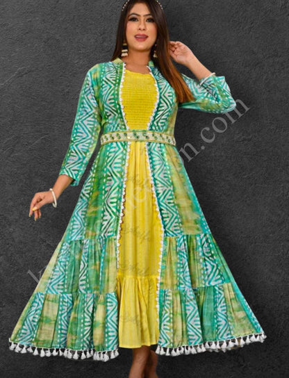 Rayon Kurti with jacket