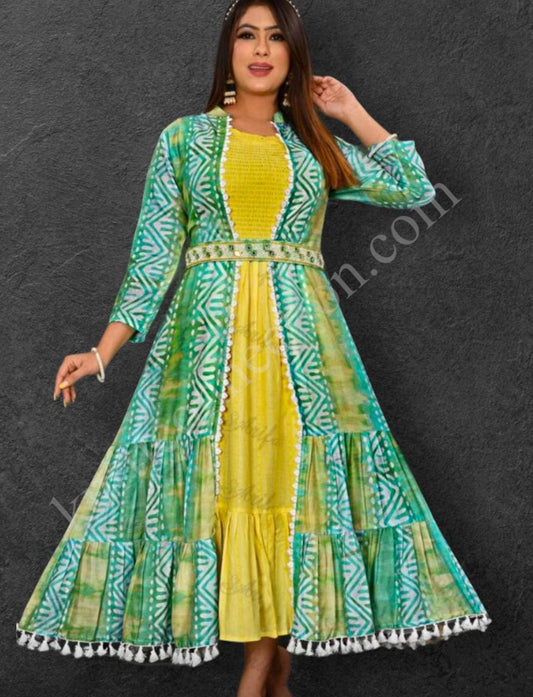 Rayon Kurti with jacket