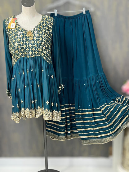 pure georgette sharara set