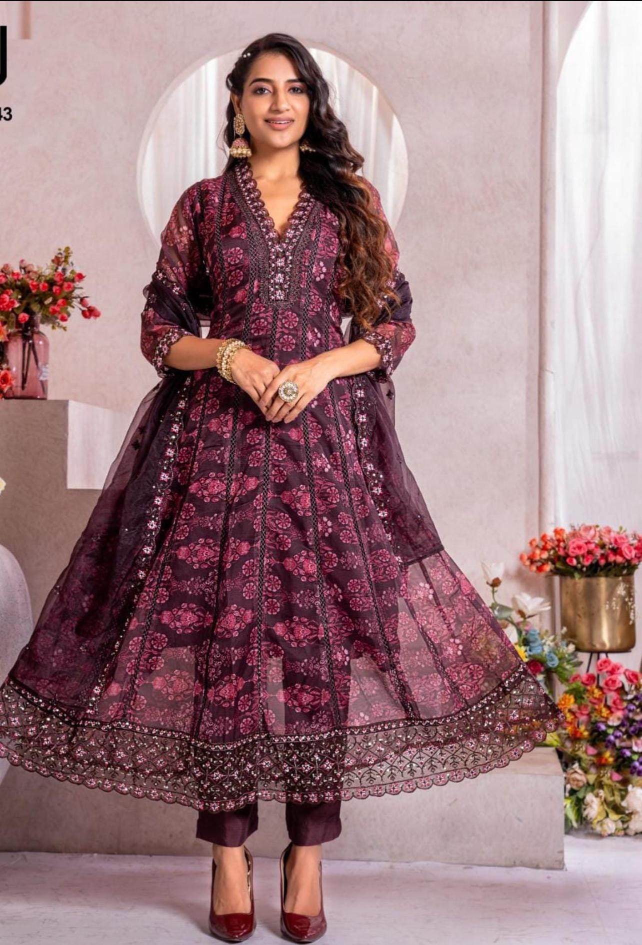 Soft organza salwar suit / plus size Kurtis
