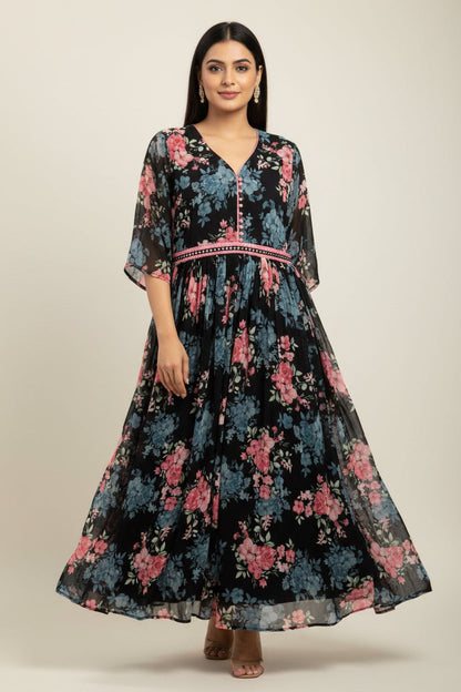 Chiffon long kurti