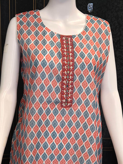 Chiffon kurti with sequin work