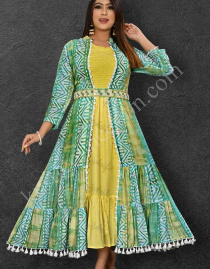 Rayon Kurti with jacket
