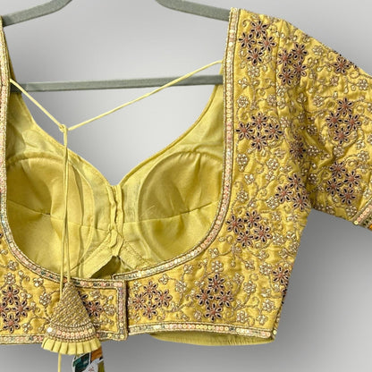 Golden Blouse | sabyasachi cut blouse