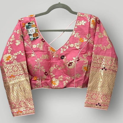 Pink Banarasi blouse