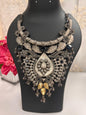 Oxidized silver necklace / statement piece