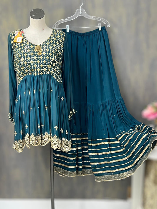 pure georgette sharara set