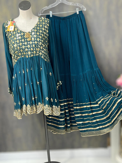 pure georgette sharara set