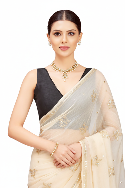 Black sleeveless blouse