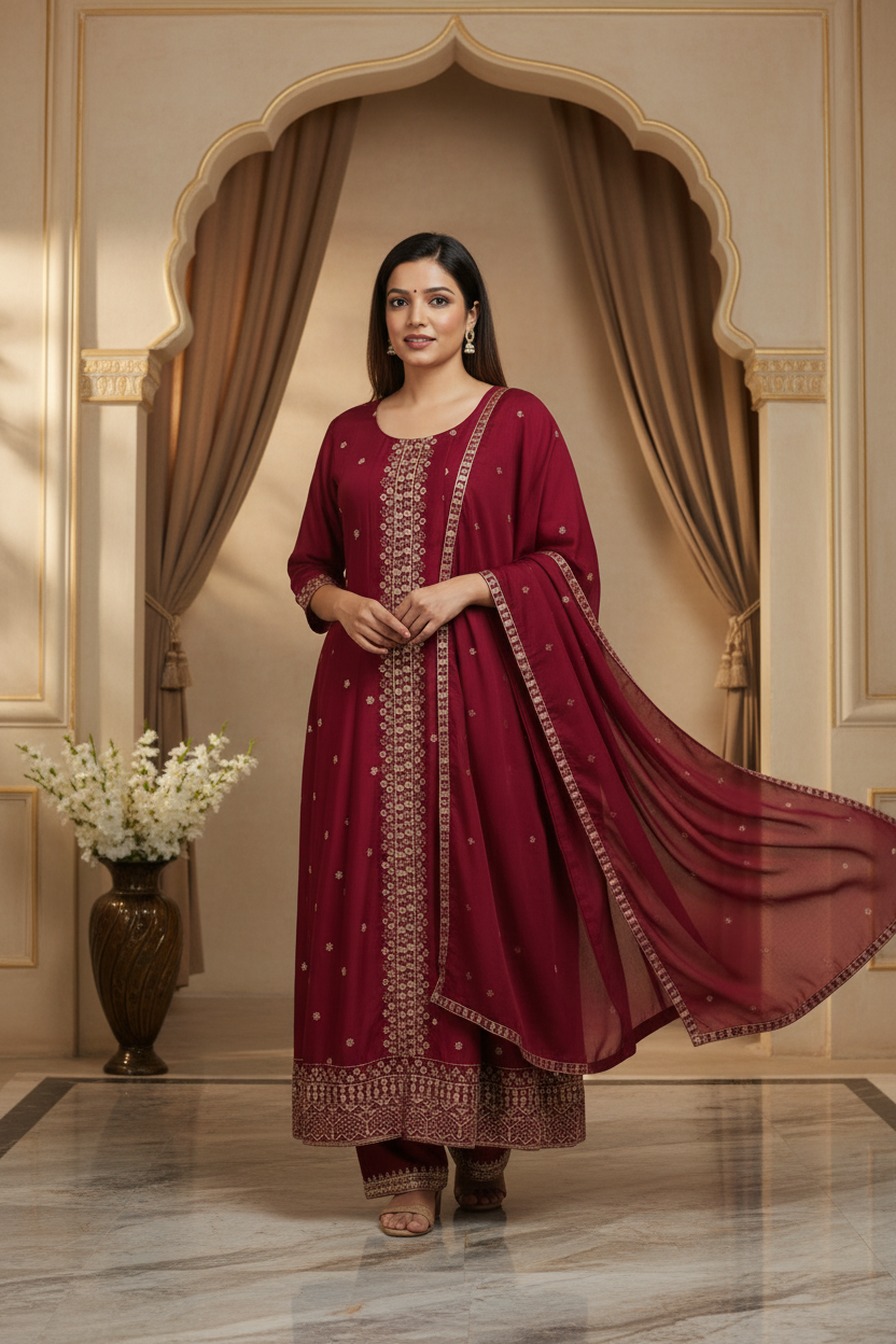 Anarkali long Kurti set