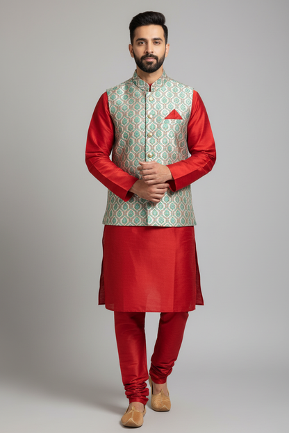 Men’s kurta set with jacket