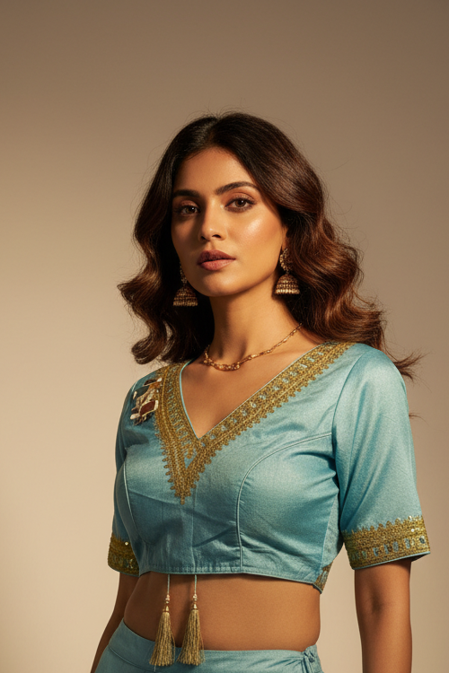 Light blue blouse
