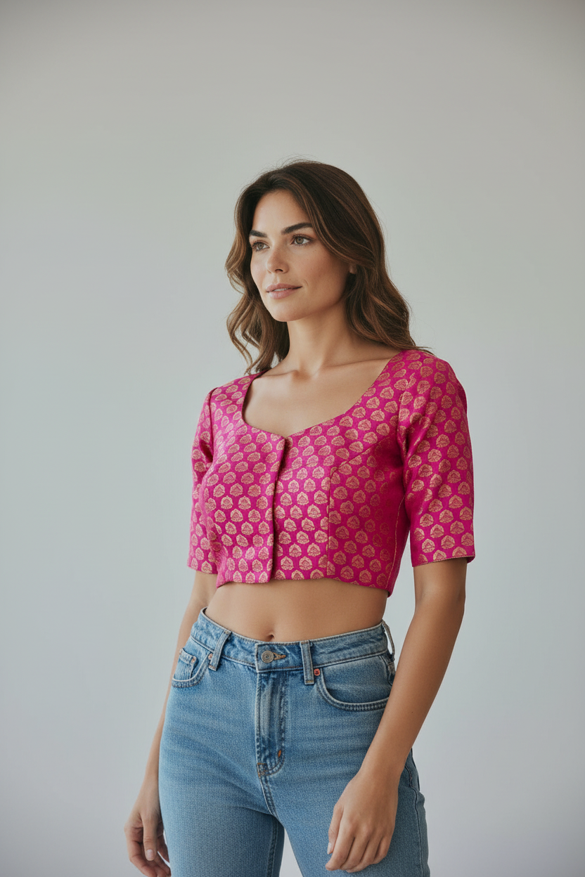 Dark pink blouse