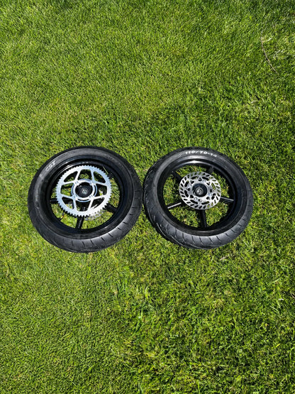 14 Inch Thick SuperMoto Wheelset for Tuttio Soleil 01 + Yozma IN10