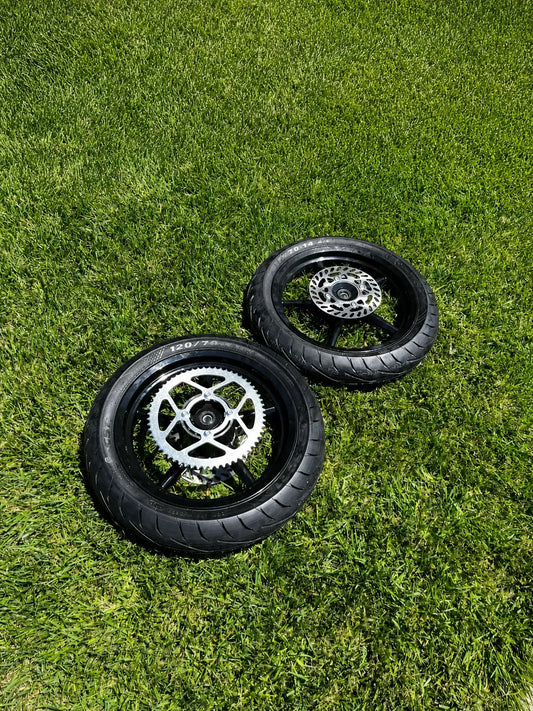 14 Inch Thick SuperMoto Wheelset for Tuttio Soleil 01 + Yozma IN10