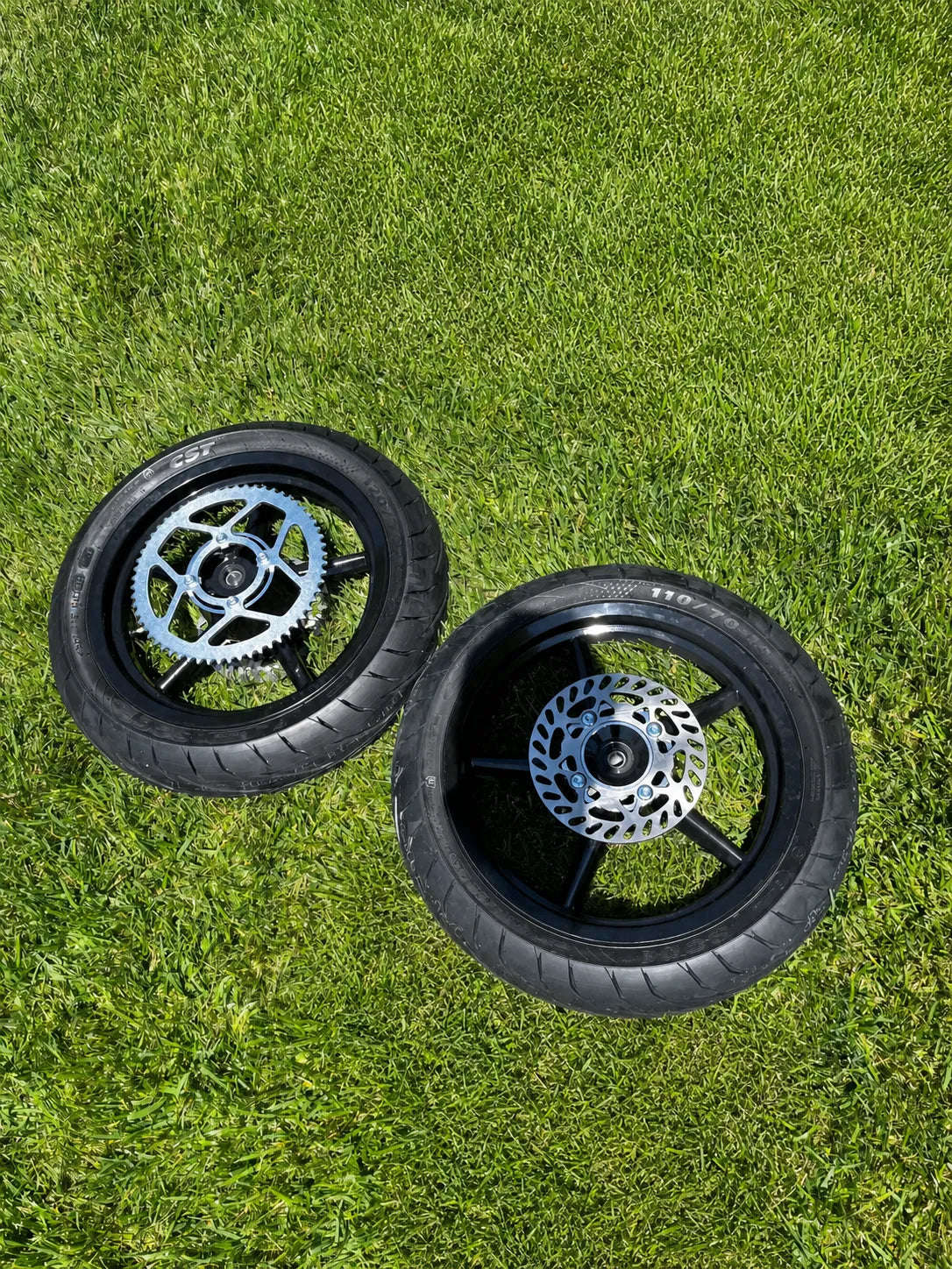 14 Inch Thick SuperMoto Wheelset for Tuttio Soleil 01 + Yozma IN10