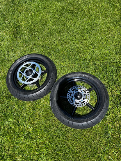14 Inch Thick SuperMoto Wheelset for Tuttio Soleil 01 + Yozma IN10
