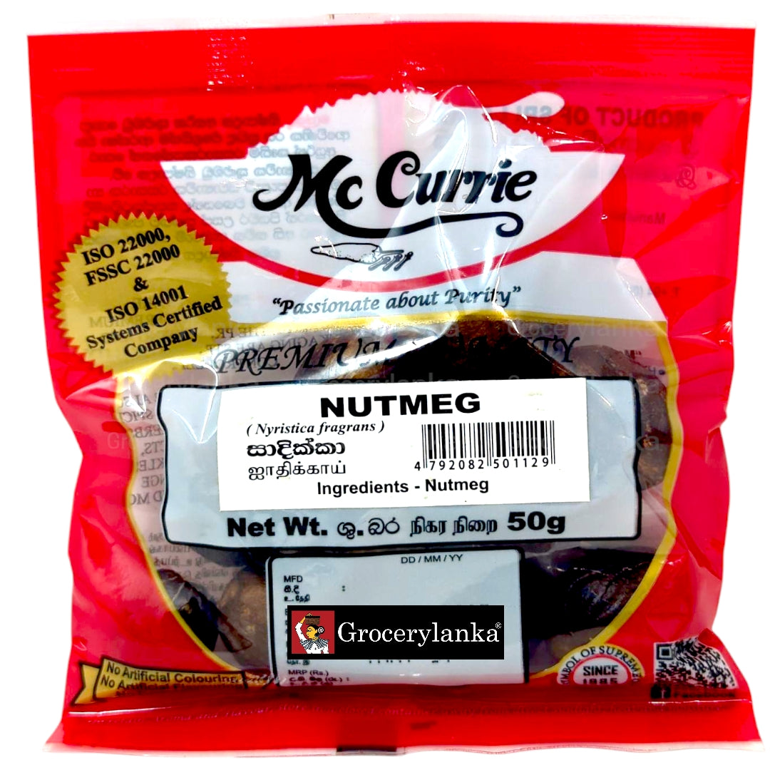Mc Currie Nutmeg 50g – Aromatic, Premium-Grade Sri Lankan Spice