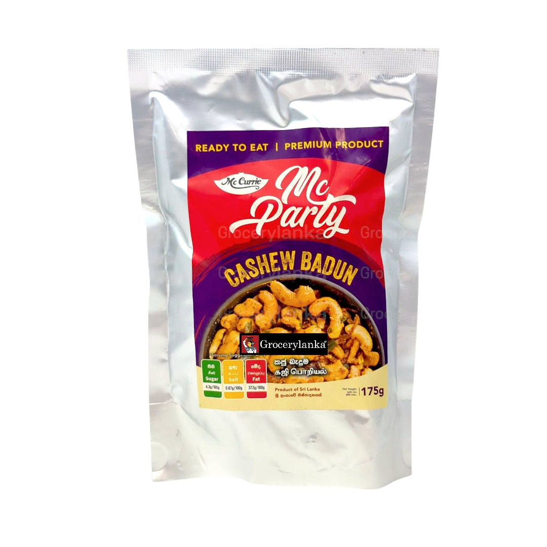 Mc Currie Mc Party Cashew Badun 175g – Spicy Fried Cashew Snack (Sri Lankan Style)
