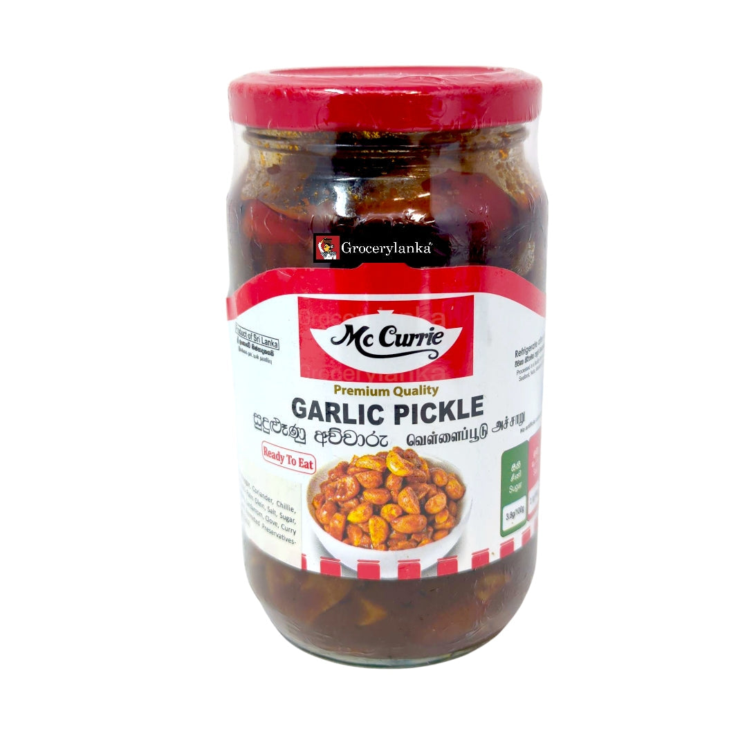 Mc Currie Garlic Pickle 375g – Authentic Sri Lankan Spicy Garlic Achcharu