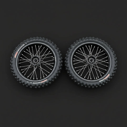 Tuttio Soleil 01 & Yozma IN10 Complete 17/14" PitBike Wheelset.